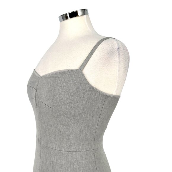 Banana Republic Gray Sleeveless Fitted Sheath Dress Grayy Size 4 - Picture 4 of 13
